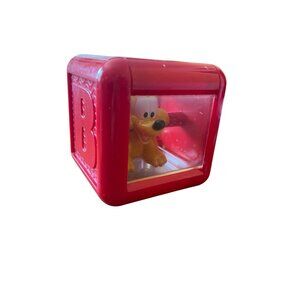 Vintage 80s Disney Alphabet Block Rotating Pluto Inside Red ABC Replacement